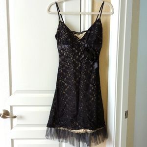 Y2K Vintage Rampage Black Lace Dress